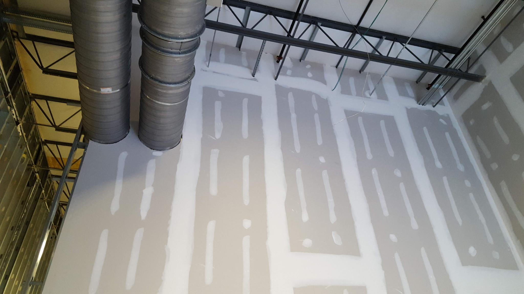 Commercial drywall finishing high walls — Volusia County FL